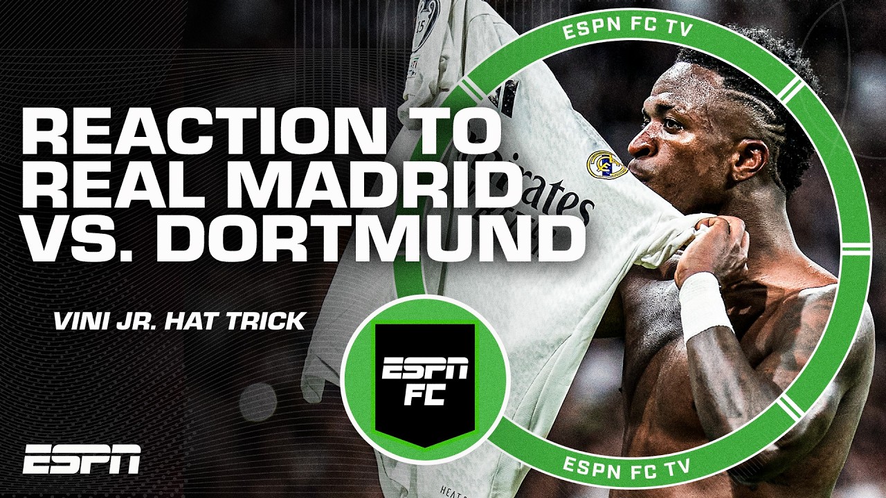 🚨 VINI JR. HAT TRICK 🚨 FULL REACTION to Real Madrid vs. Borussia Dortmund in Champions League 👀