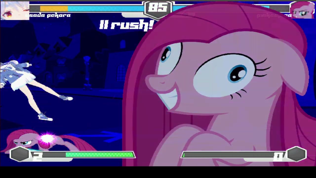 Pinkamena (AI) Parry Usada Pekora Super Twice | Mugen 1.1 AI Battle