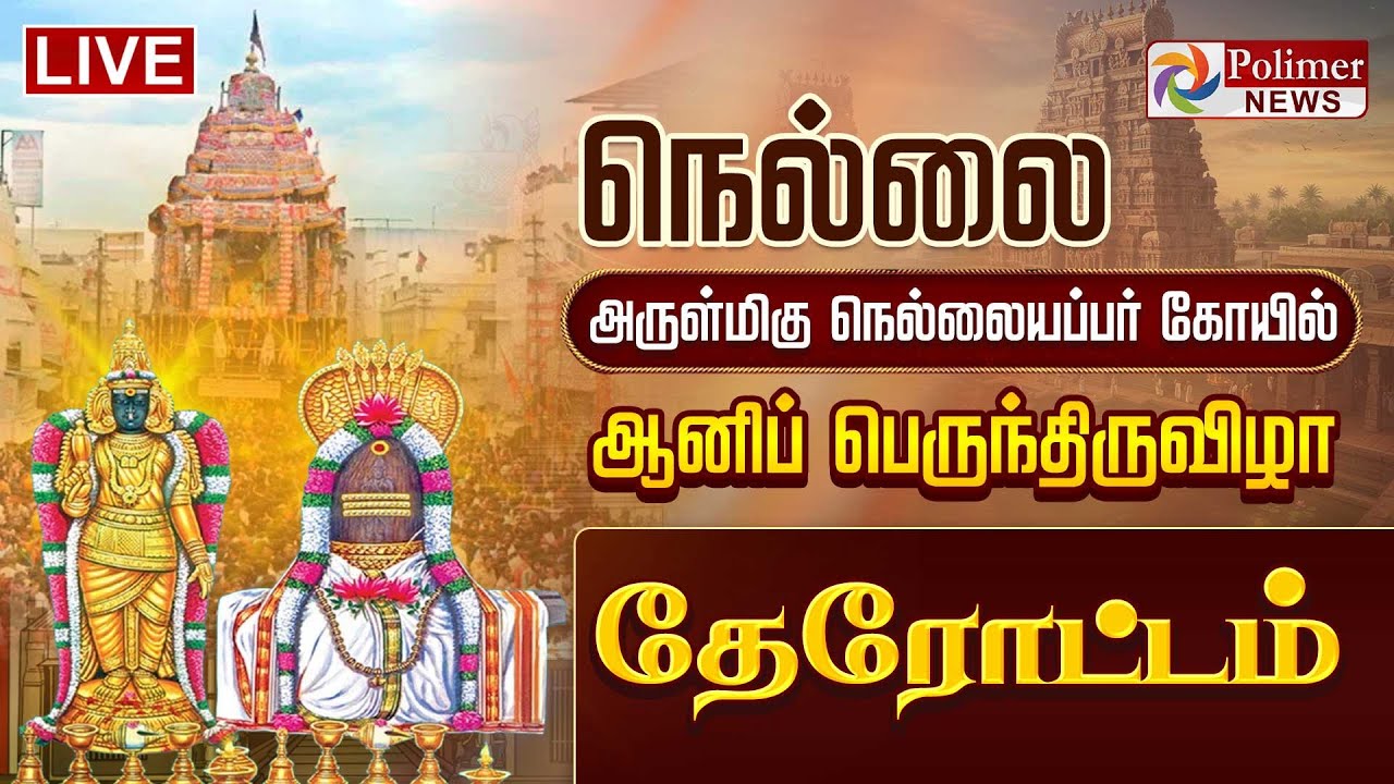🔴LIVE : நெல்லையப்பர் கோவில் ஆனி பெருந்திருவிழா தேரோட்டம் | Tirunelveli