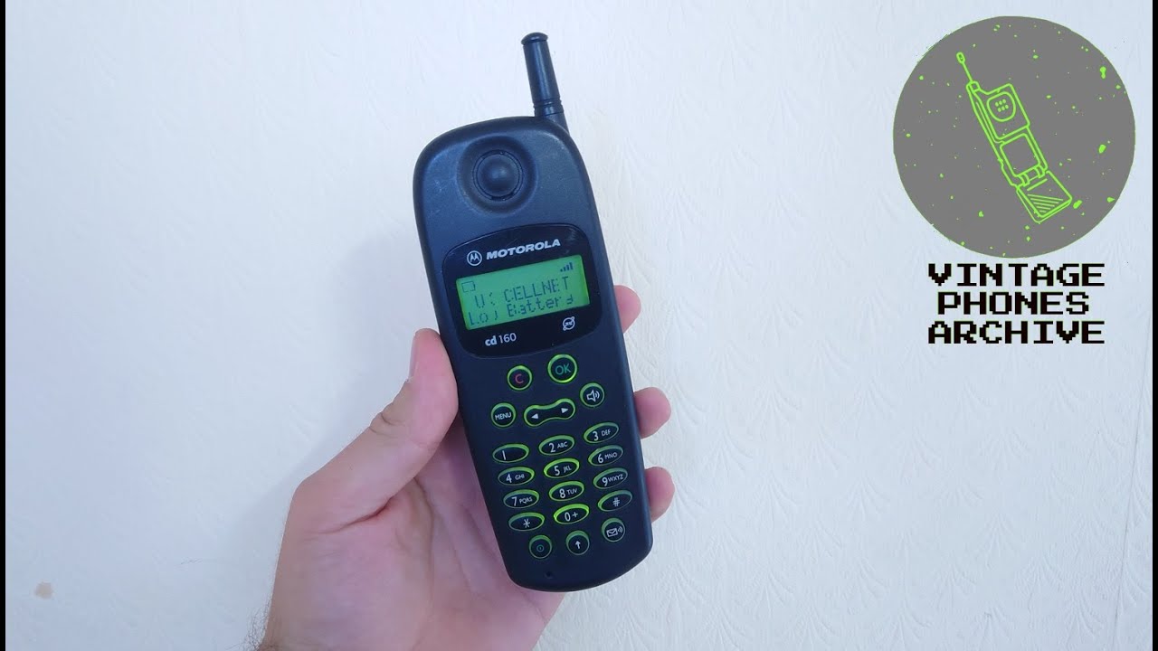 Motorola d160 from 1997 - Mobile phone menu browse, ringtones