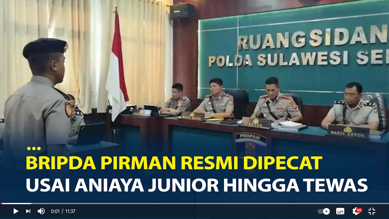 Karier Hancur, Bripda Pirman Resmi Dipecat Tidak Hormat Usai Aniaya Junior Hingga Tewas