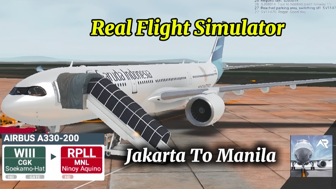 JAKARTA TO MANILA (CGK-MNL) REAL FLIGHT SIMULATOR GAMEPLAY