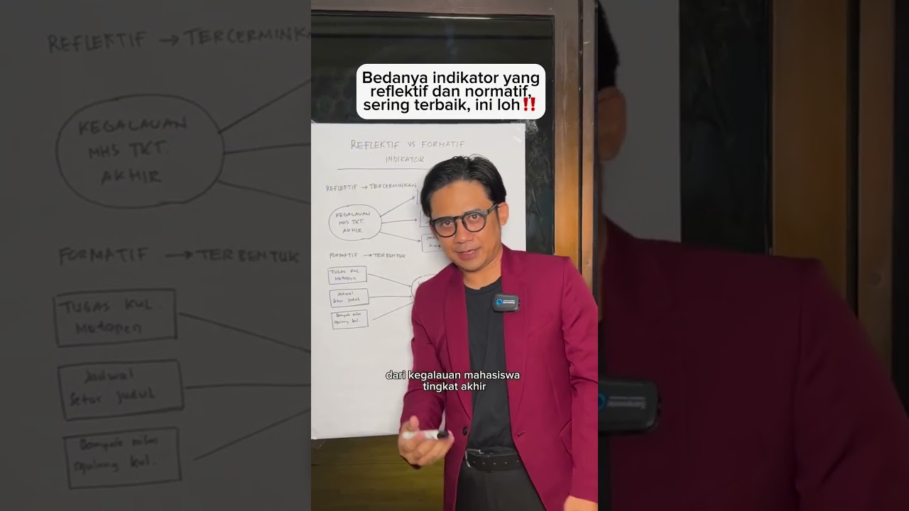 Cara menentukan indikator reflektif dan formatif