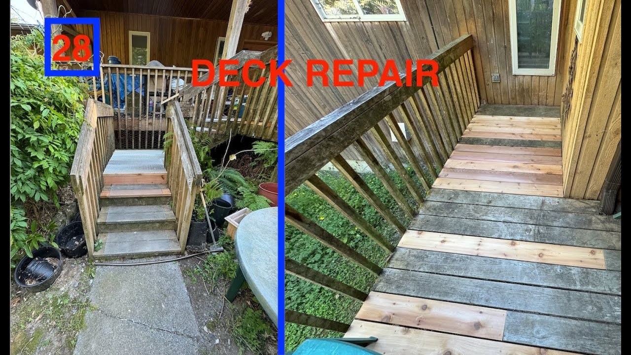 Cedar Deck Repair Before & After