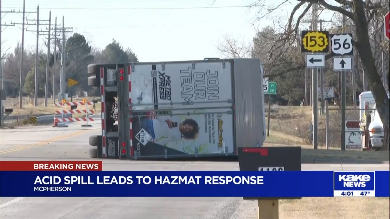 Hydrochloric acid spill leads to evacuations, hazmat response in McPherson
