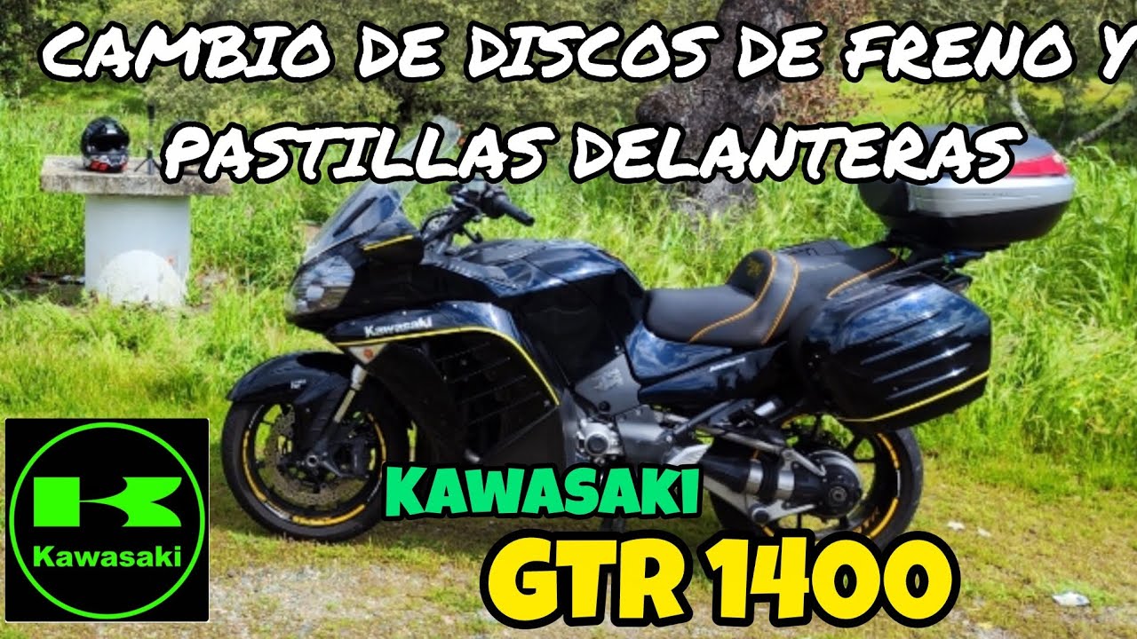CAMBIO DE DISCOS DE FRENO Y PASTILLAS DELANTERAS. Kawasaki GTR 1400