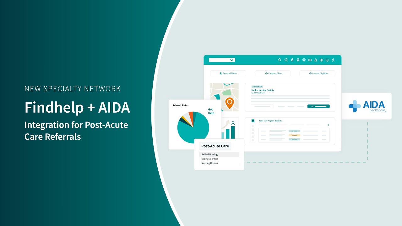 Effortless post-acute referrals are here | AIDA Healthcare joins Findhelp with specialized network