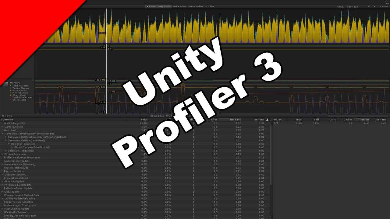 Сборка мусора в Unity Profiler 3