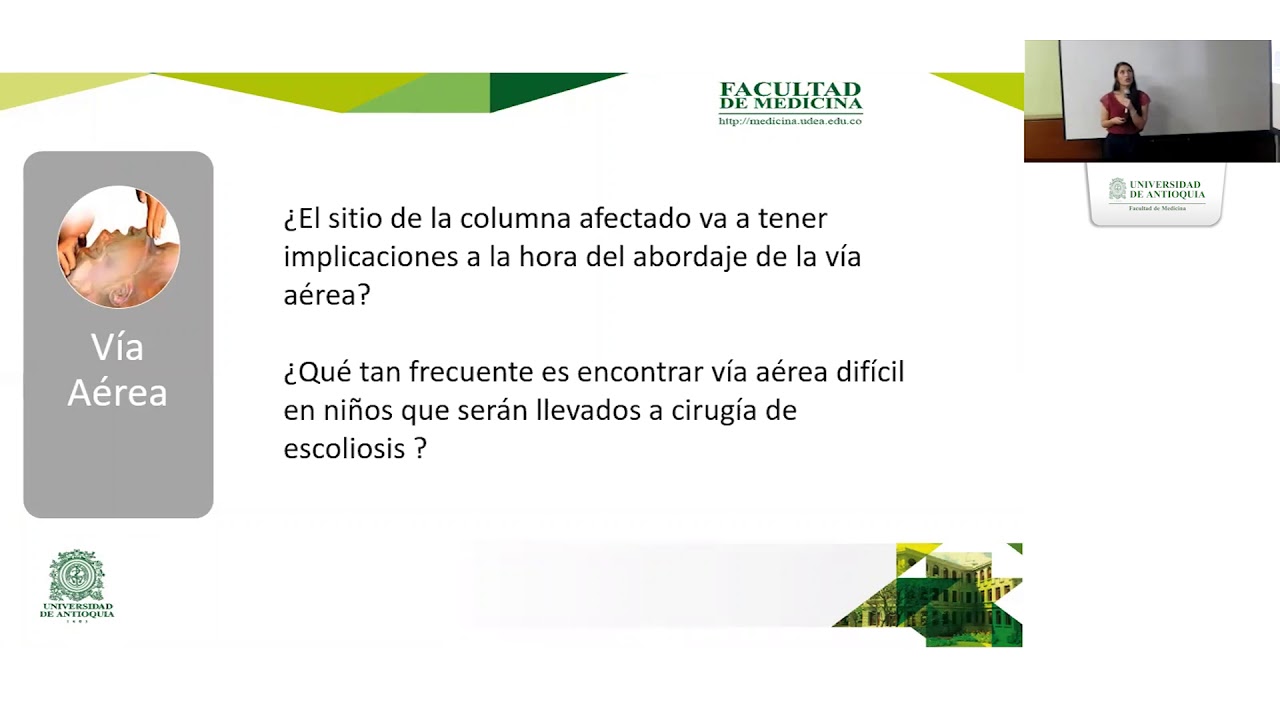 Anestesia para cirugía de escoliosis en niños - Dra. Katherin Cárdenas Hernández