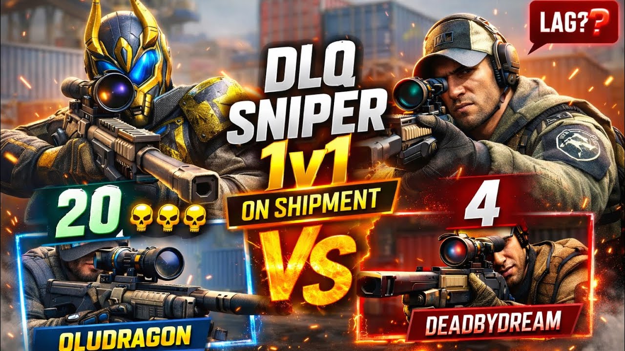 DLQ Sniper Domination on Shipment | COD Mobile 1v1 (20–4)
