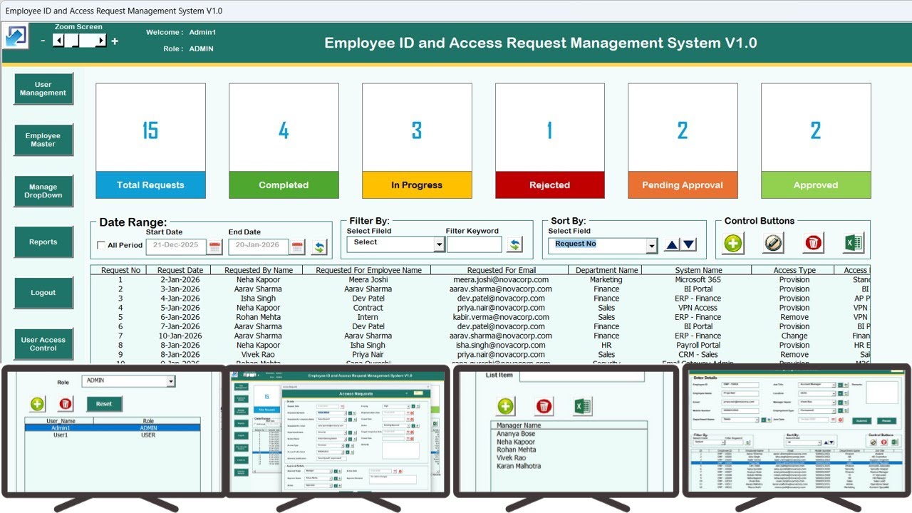 Employee ID & Access Request Management System V1.0