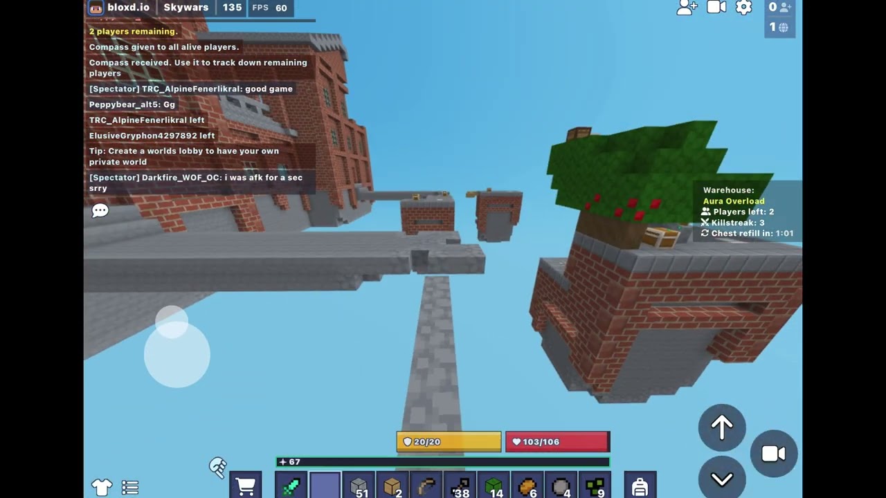 Playing on the new skywars map