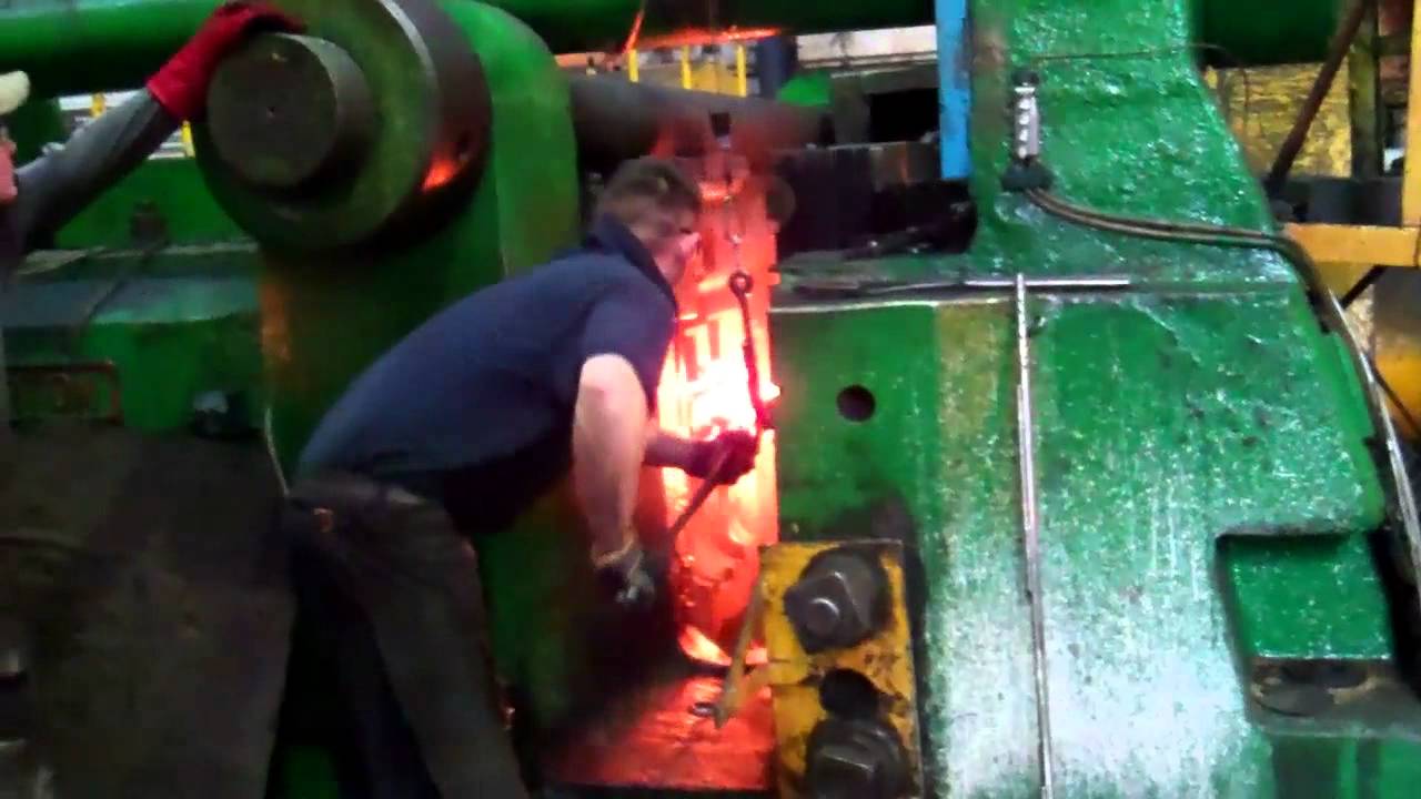 forging on 5 inch upsetter