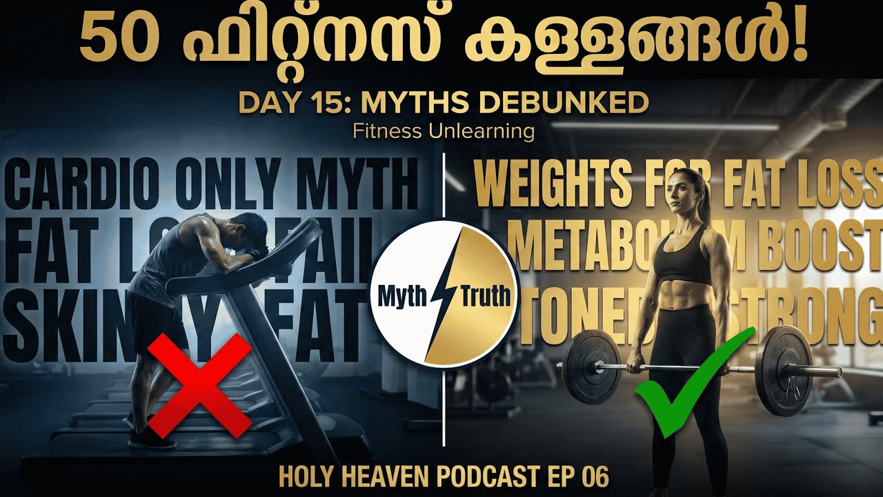 നിങ്ങൾ വിശ്വസിക്കുന്ന 50 ഫിറ്റ്നസ് അബദ്ധങ്ങൾ പൊളിച്ചടുക്കുന്നു! PART-2 | HOLY HEAVEN PODCAST EP 06