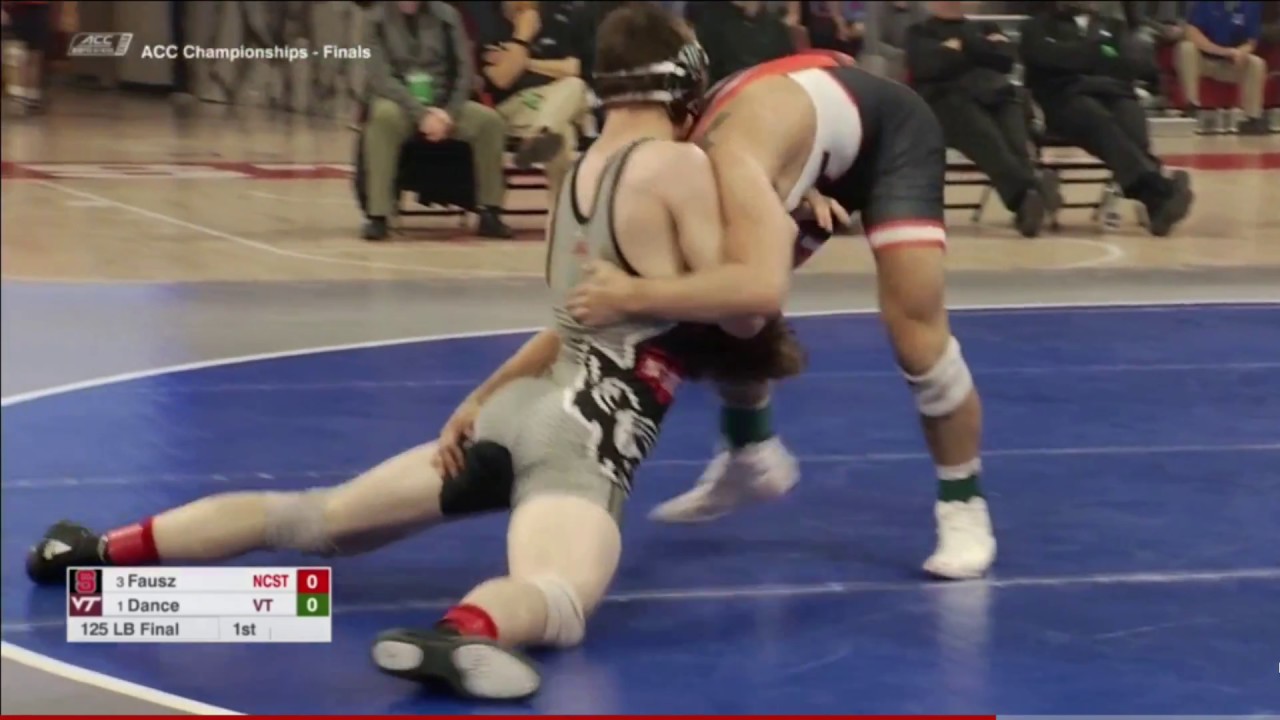 2017 ACC Wrestling Championships 125lbs: Joey Dance (VT) vs Sean Fausz (NC State)