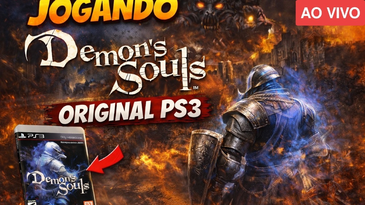 🔴DEMON`S  SOULS  DUBLADO PT -BR 🔴AO VIVO🔴 JOGANDO O ORIGINAL DE PS3 ( VIA EMULADOR) .