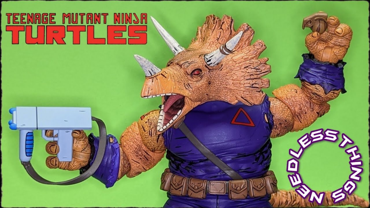 NECA Teenage Mutant Ninja Turtles Mirage Comics Triceraton Zog Needless Unboxing