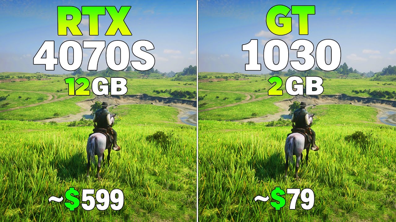 RTX 4070 Super vs GT 1030 - Test in 8 Games