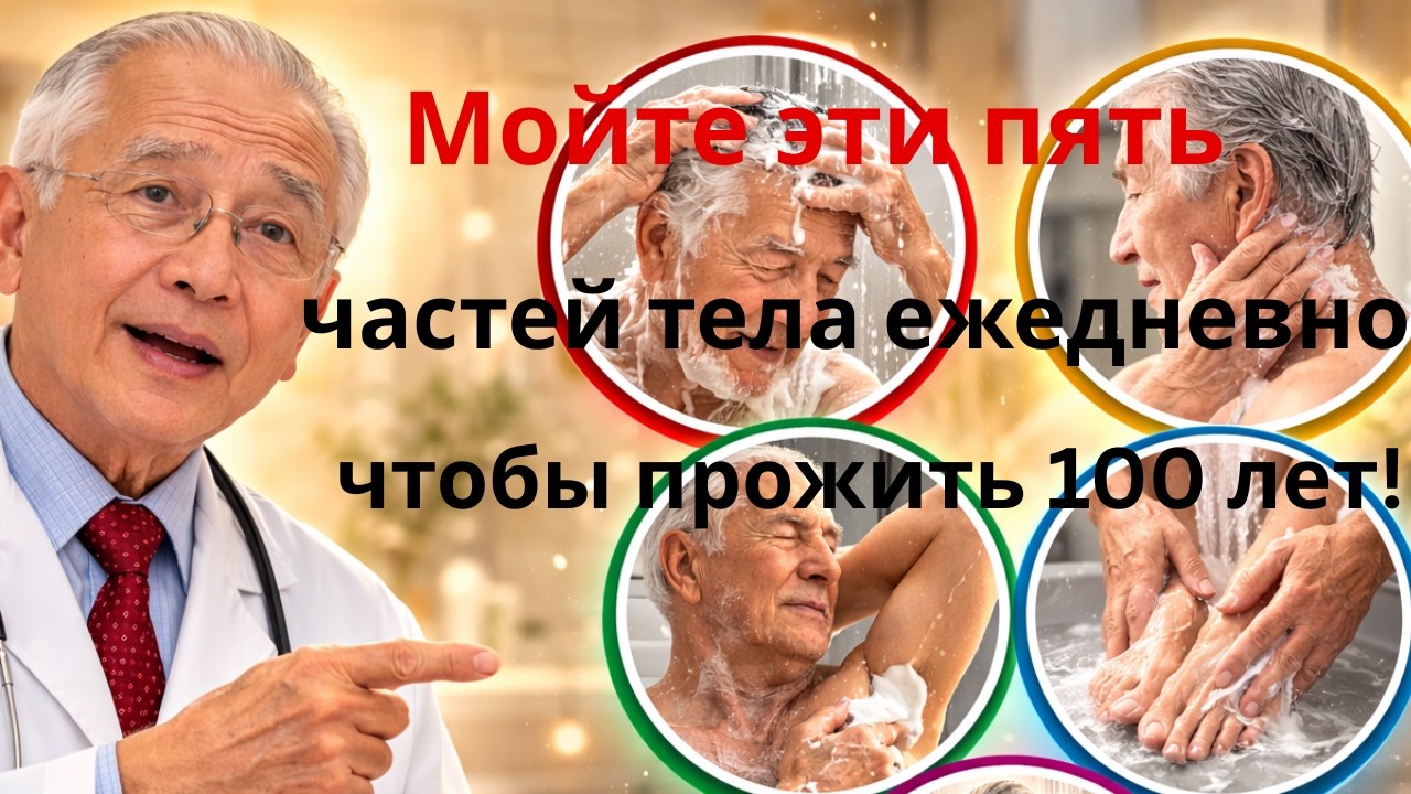 Ежедневное мытьё 5 зон тела поможет дожить до 100 лет и укрепить здоровье естественно