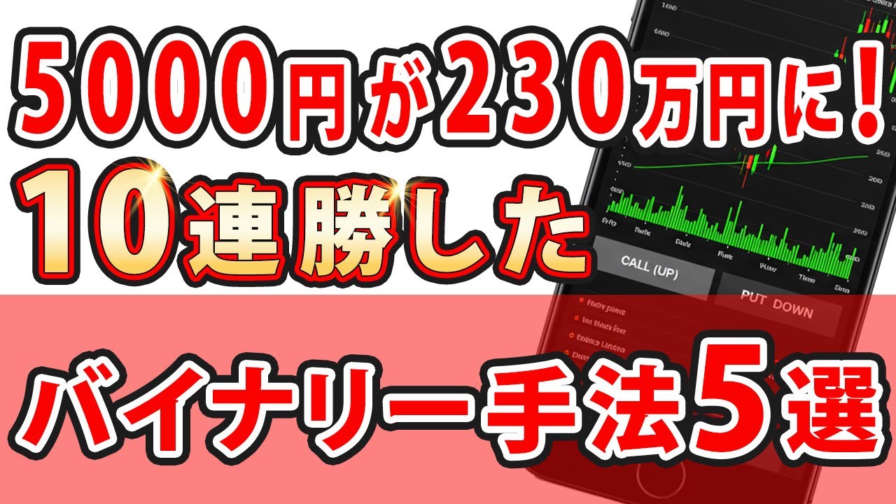 【衝撃】5000円が230万円に…10連勝した禁断のバイナリー手法5選