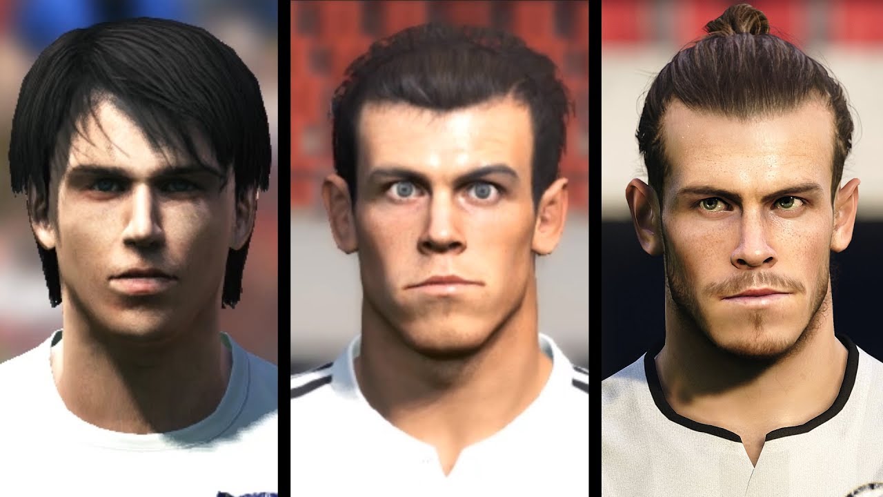 Gareth Bale evolution from PES 2008 to PES 2020