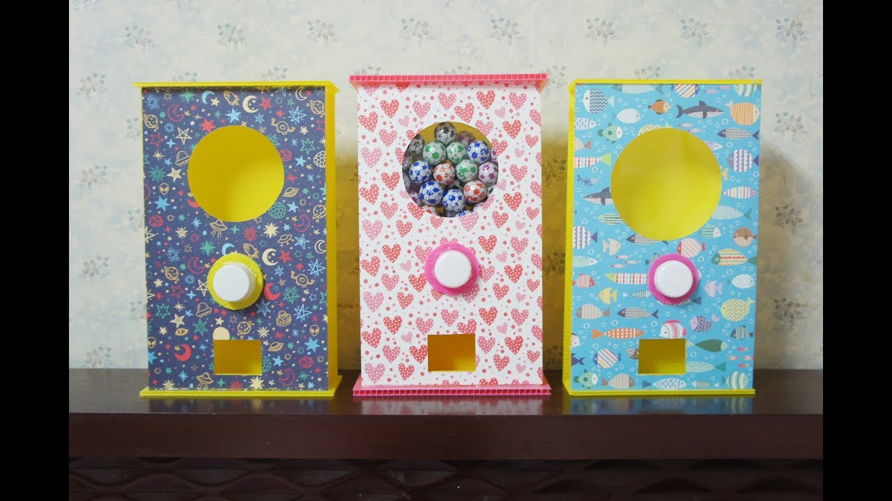 DIY自製☆巧克力球扭蛋機☆Homemade vending machine & gashapon machine【★梅子綠愛手作★】20171016 ／#030