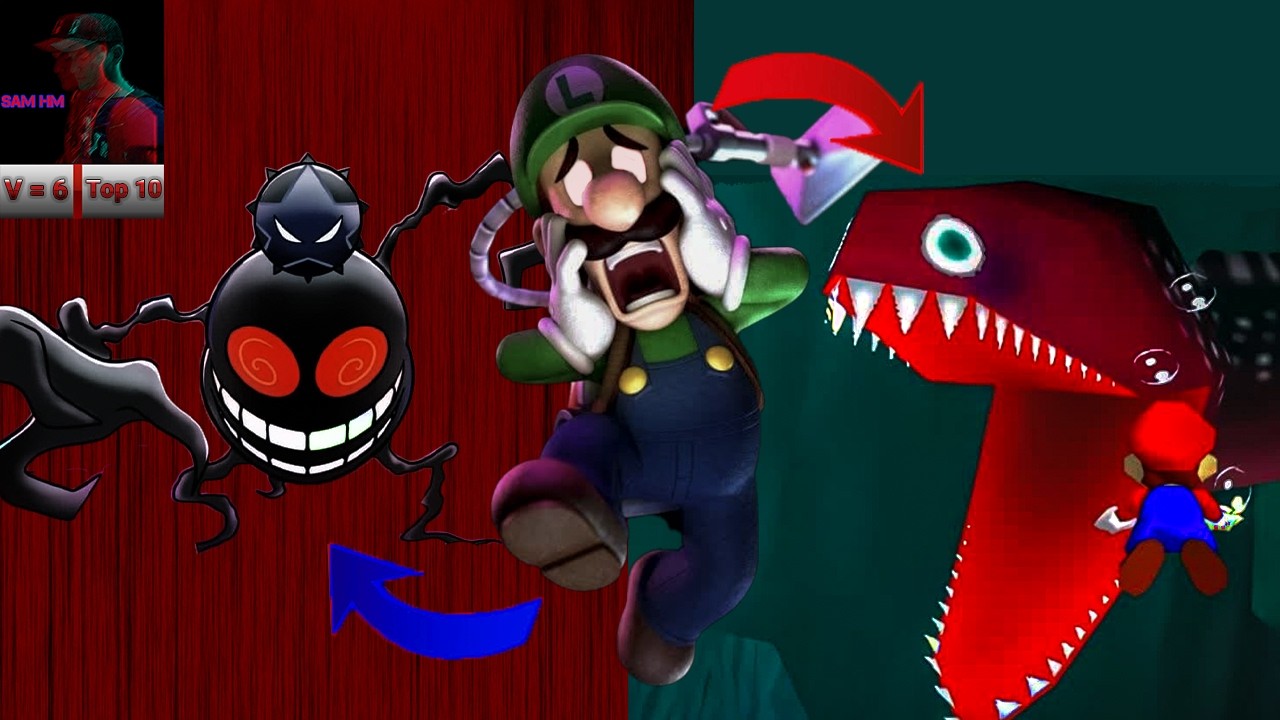 10 دشمن ترسناک و عجیب سوپر ماریو ! 😈 Top 10 Scariest Super Mario Enemies (ویژه هالووین 🎃)