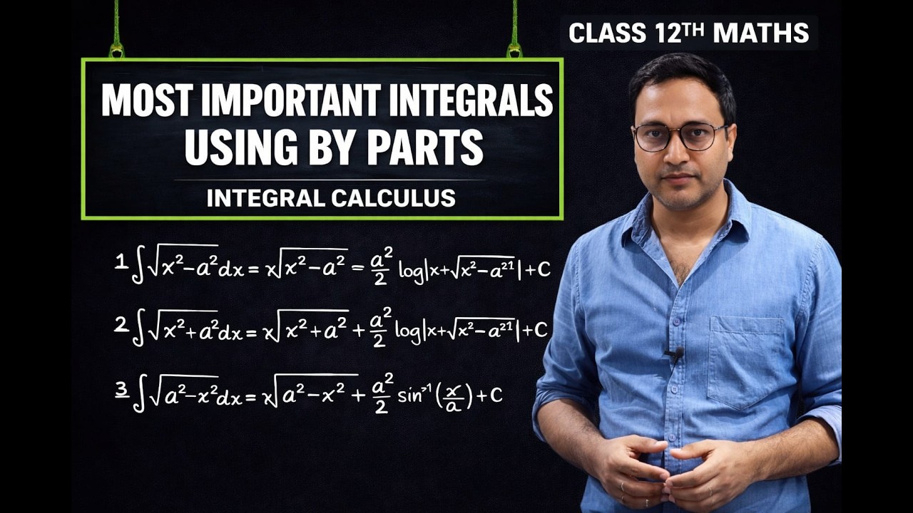 Three Important Integrals :Based On Integration By Parts | Class 12 Maths