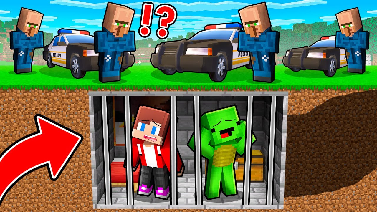 Майки и Джей-Джей сбегают из подземной тюрьмы! Битва с Майзеном в Minecraft! (Майзен)
