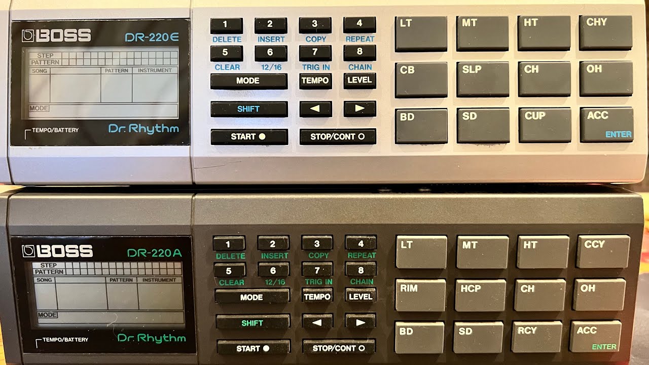 Retro Sounds Of The Boss Dr. Rhythm DR-220A And DR-220E Drum Machines