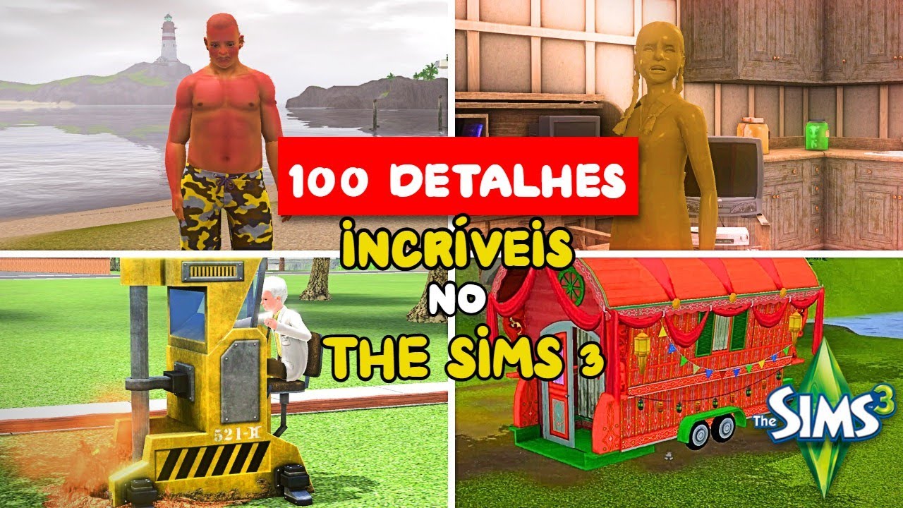100 DETALHES INCRIVES que voce NUNCA VIU no THE SIMS 3