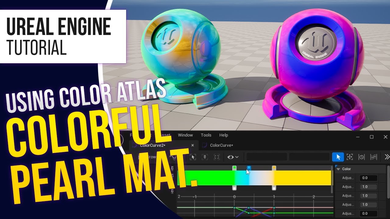 UE5 l Colorful Pearl Material using Color Atlas l Tutorial l Unreal Engine 5