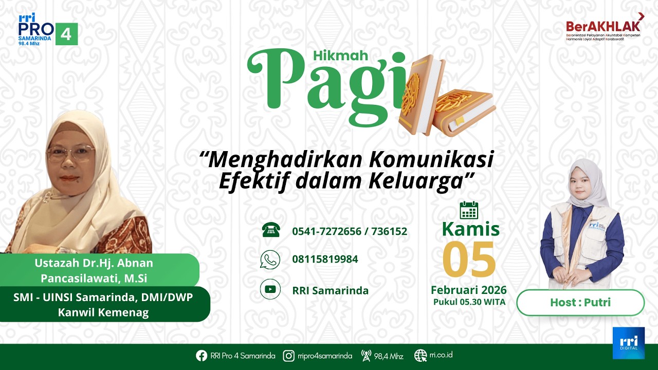 MENGHADIRKAN KOMUNIKASI EFEKTIF DALAM KELUARGA | HIKMAH PAGI