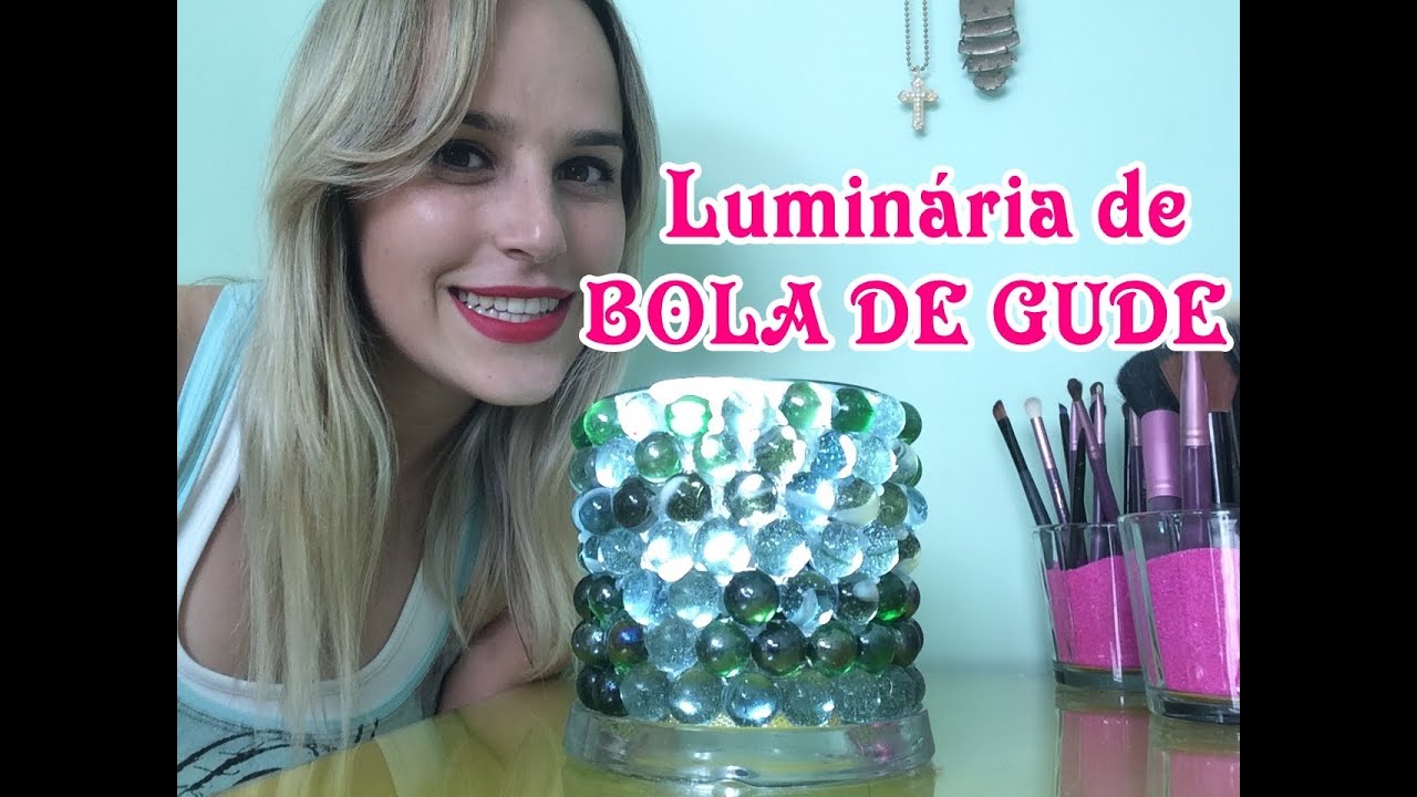 Luminária de Bola de Gude - Faça Você Mesmo por Coisas de Jessika