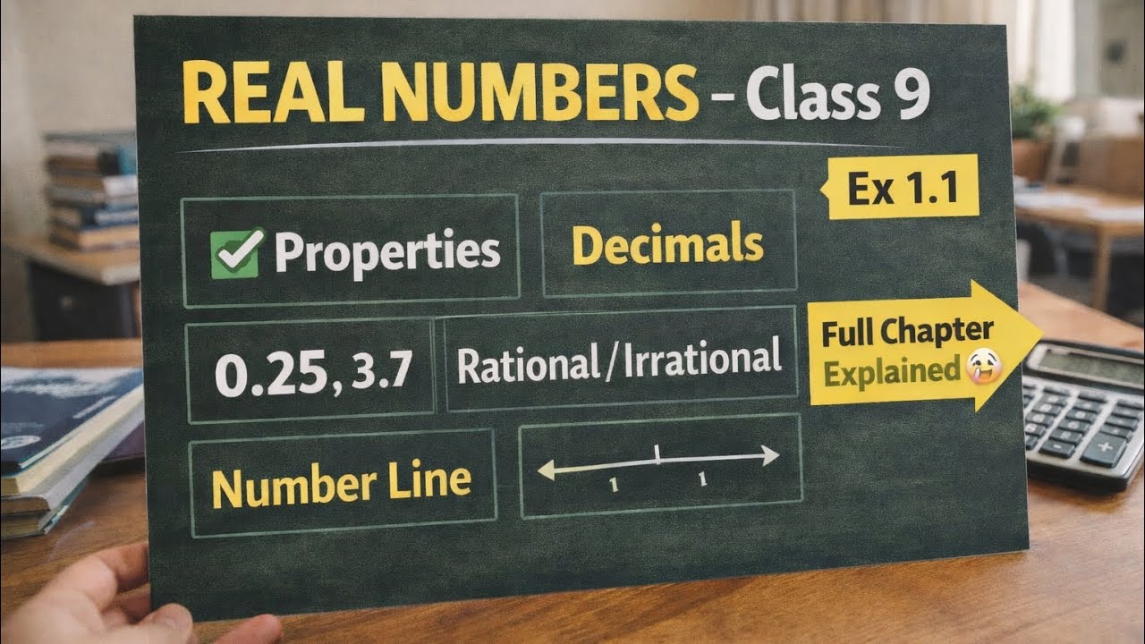 Class 9 Maths Ex 1.1 | Real Numbers (Properties, Decimals, Rational/Irrational) Urdu