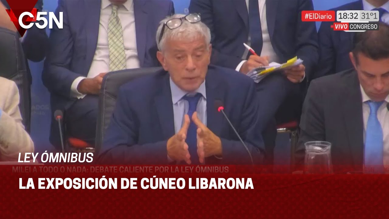 CONGRESO: la EXPOSICIÓN del MINISTRO DE JUSTICIA, MARIANO CÚNEO LIBARONA