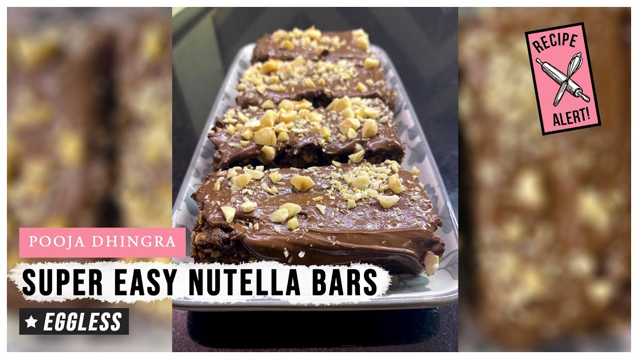 Super EASY Nutella Oat Bars| Recipe Alert| Eggless| 7 ingredients only