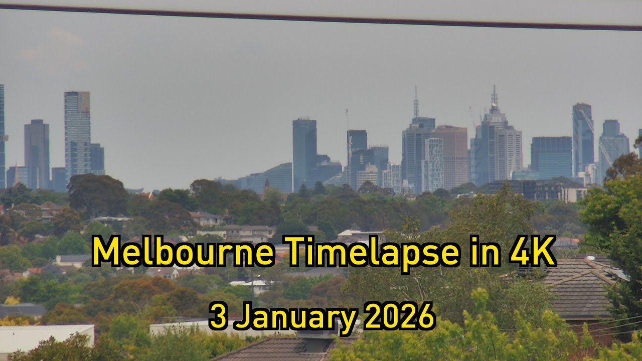Today in Melbourne, 3rd January 2026: Weather & Skyline Timelapse