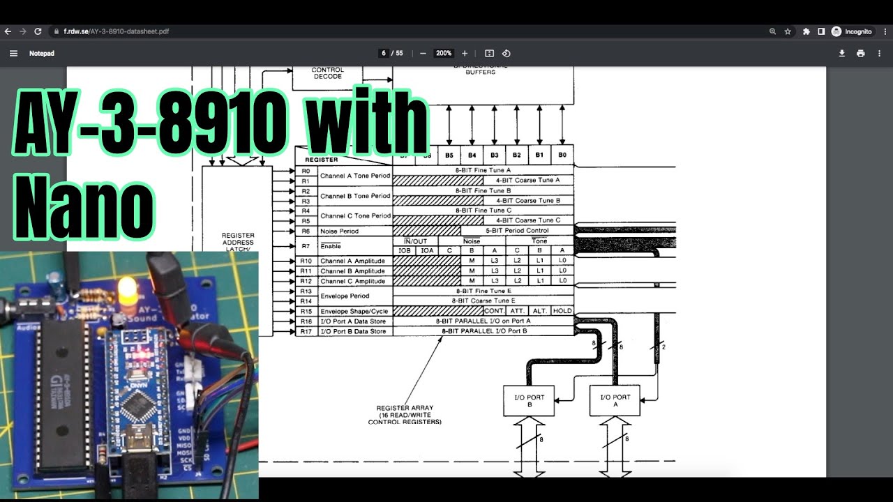 AY-3-8910 Sound Generator with Arduino Nano - How it Works