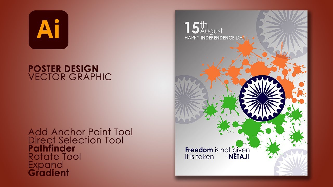 How To Make An Independence Day Poster For 2024 On Adobe Illustrator || By Swag Art & Craft ||