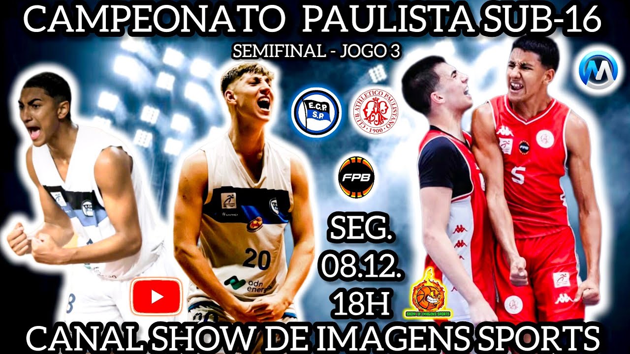 #AOVIVO - CAMPEONATO PAULISTA U16 PINHEIROS (90) X (82) PAULISTANO - SEMIFINAL- JG 3 - 03.12.25