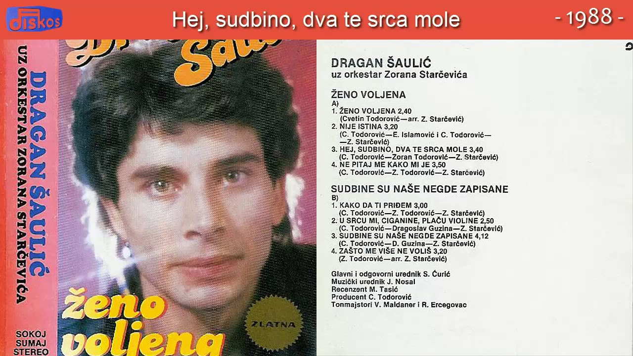 Dragan Saulic - Hej, sudbino, dva te srca mole - (Audio 1988)