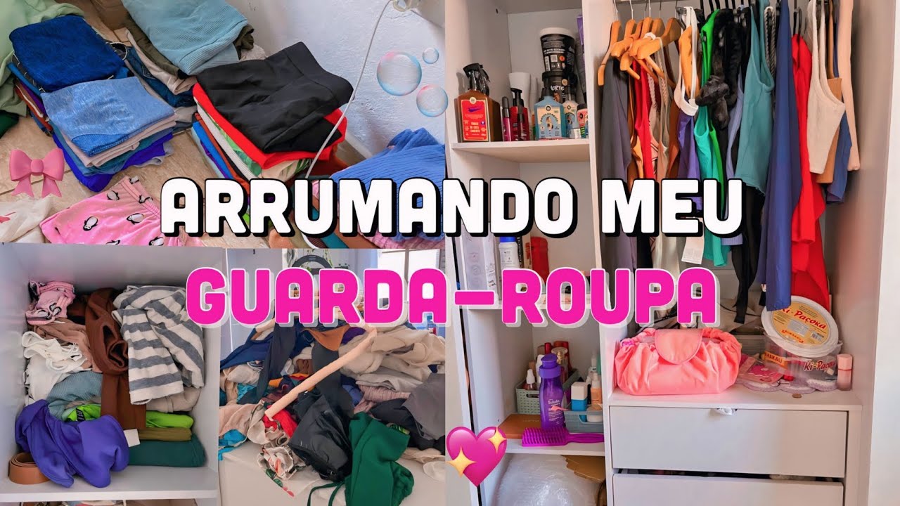 Faxina no meu guarda-roupa😫