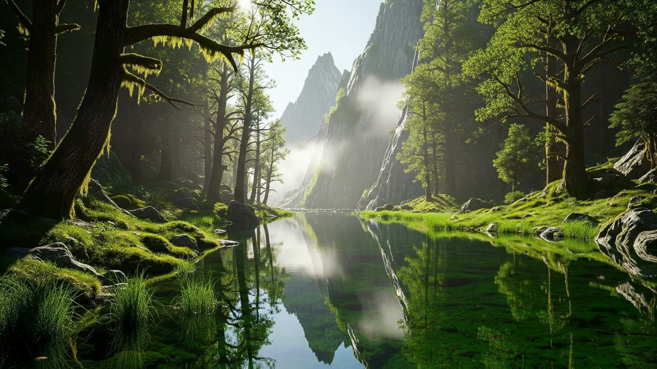 Serene Mountain Soundscape – Tranquil Music for Relaxation and Focus