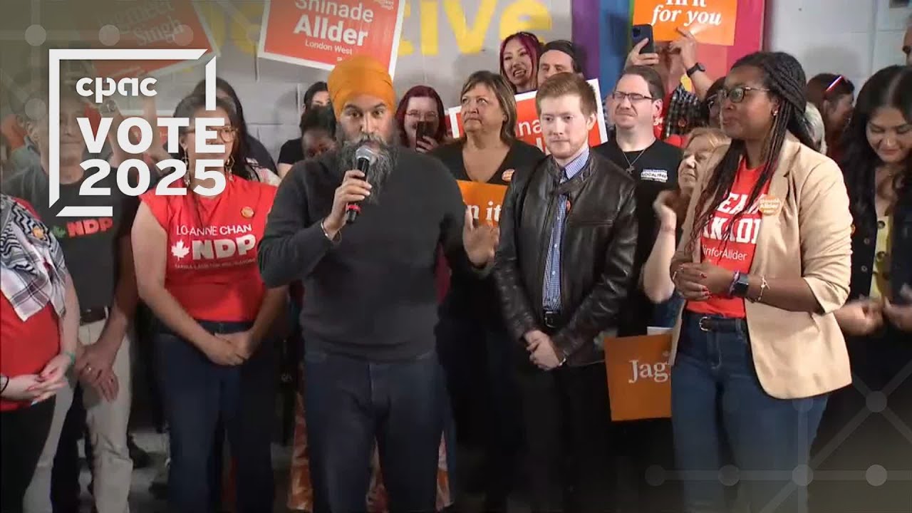 Jagmeet Singh holds rally London, Ontario – April 25, 2025
