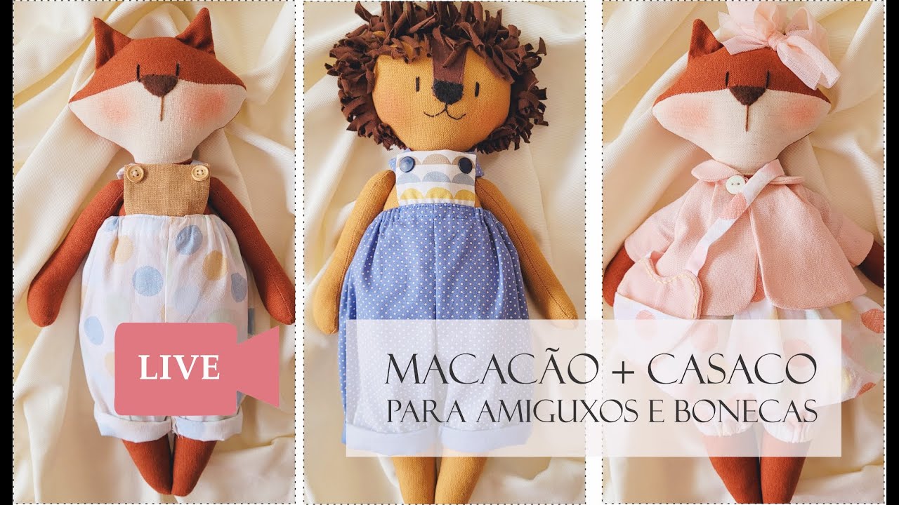 AULA como fazer Macacão + Casaco de Boneca - Lindo!!
