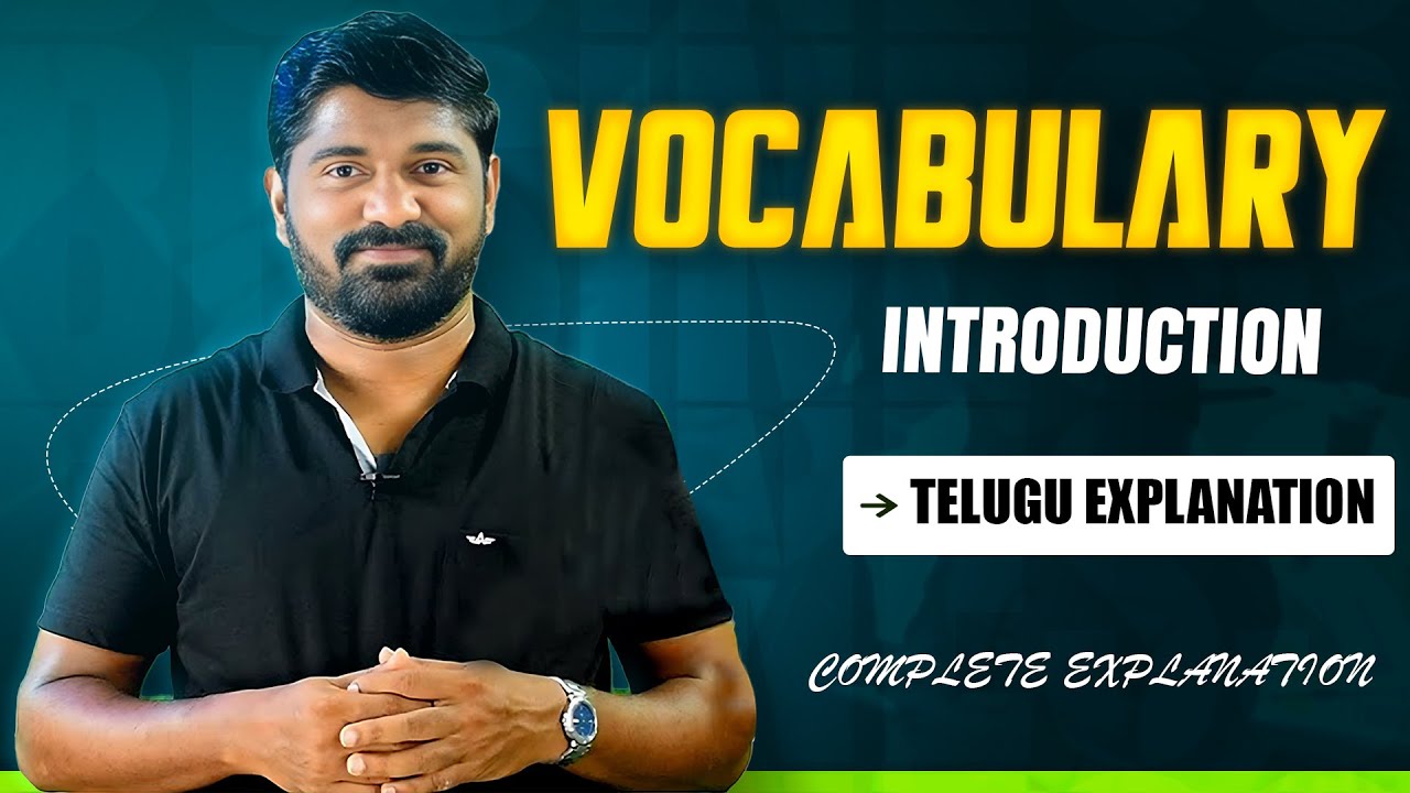 Vocabulary  introduction in telugu / For all competitive exams