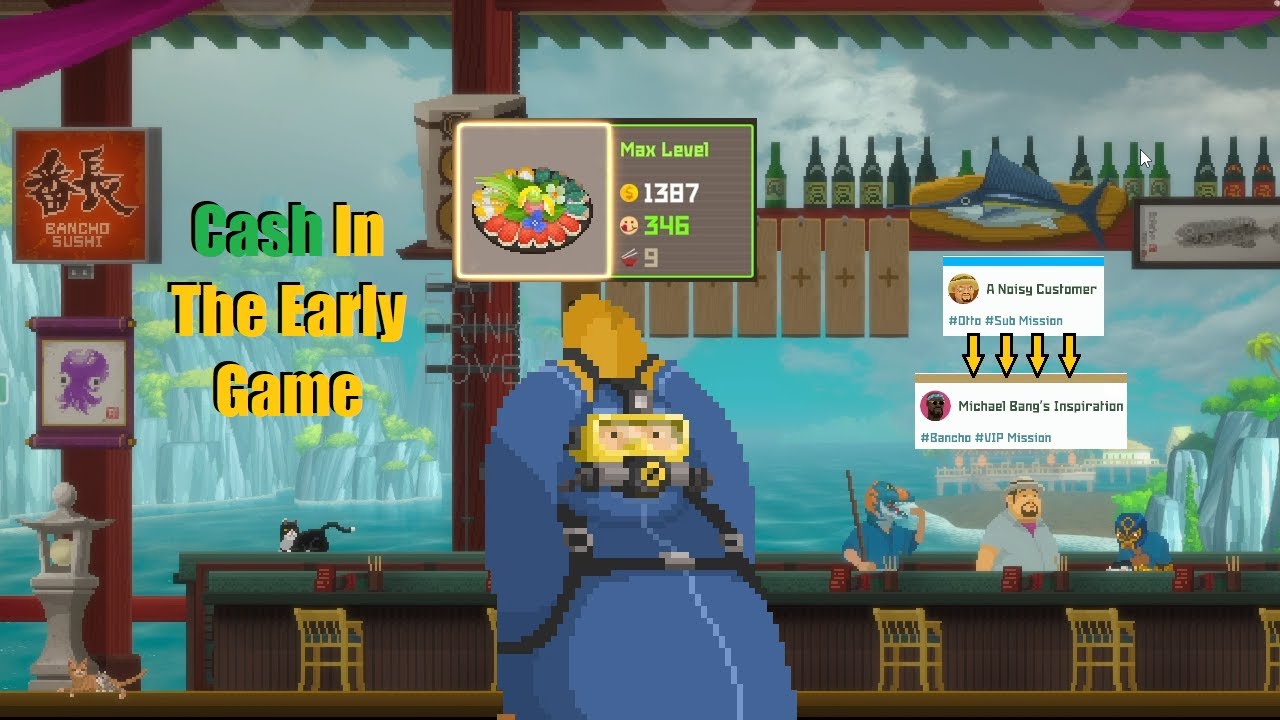 Руководство по зарабатыванию денег с Dave The Diver на ранних и средних этапах игры
