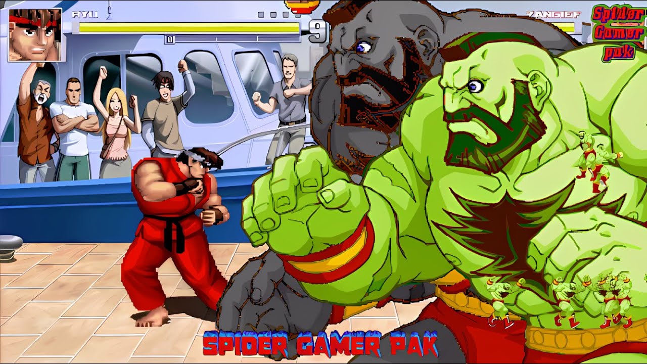 Street Fighter Ryu & Beholder Vs Gaint Zangief  - Epic Battle Never Seen Before