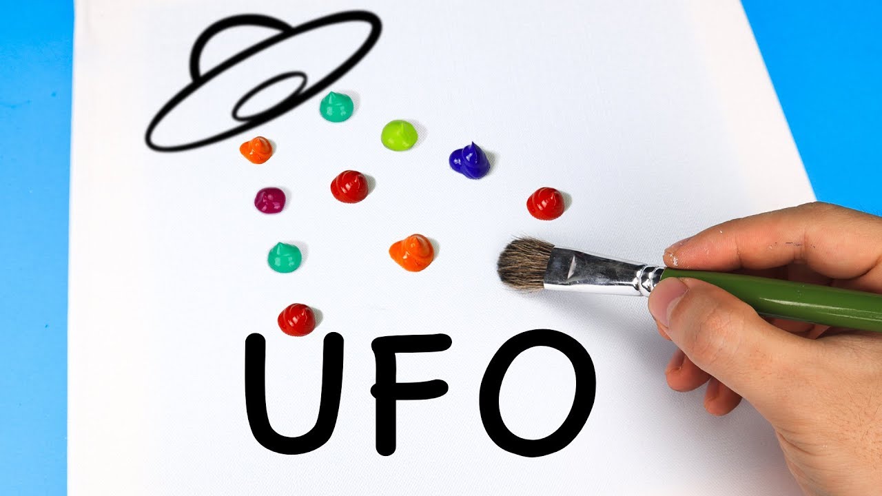 Acrylic Painting Day #17 || UFO In The Sky || Kep Ghak Art